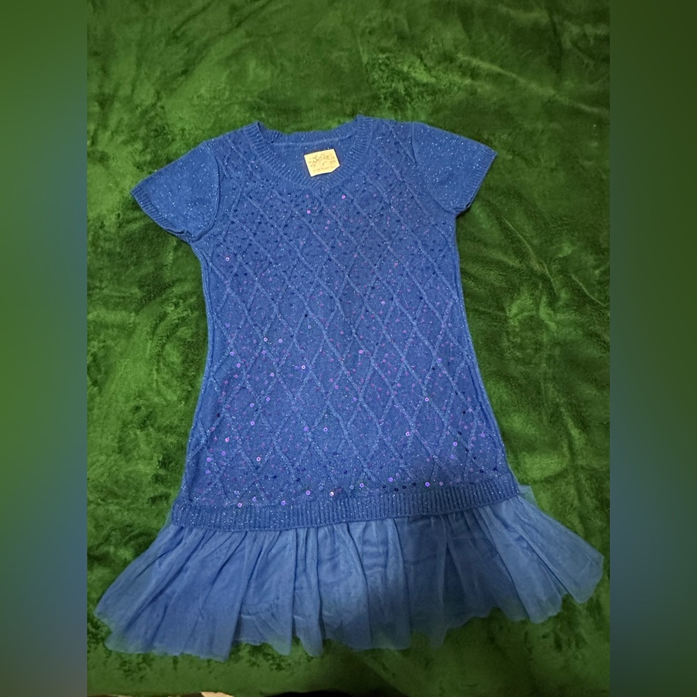 Justice girl’s dress, color blue, size 18